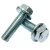White Zinc Plated Hex Flange Bolt DIN 6921, Size 8 mm Length 14 mm Grade 8.8 | AOBSCO - Image 2